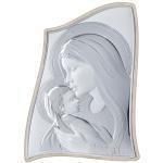 Silver icon Prince Silvero Virgin Mary with baby Jesus MA/E903-3ST