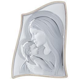 Silver icon Prince Silvero Virgin Mary with baby Jesus MA/E903-3ST