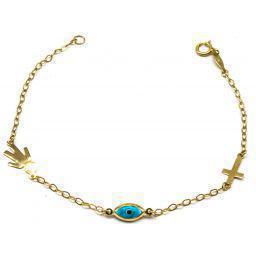 Gold bracelet ID 9K ΠΒΧ1022
