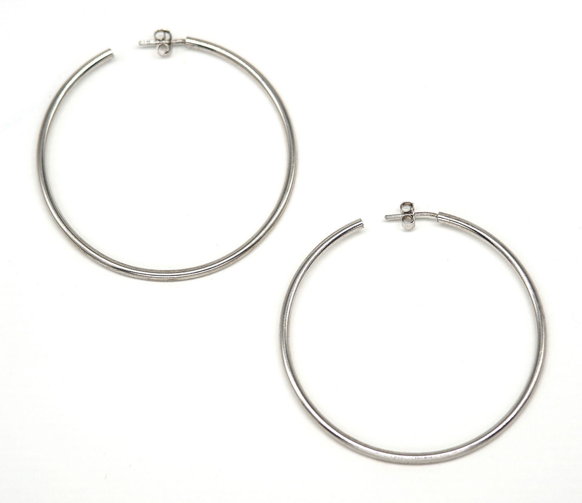 Silver hoop earring ΣΚ10081