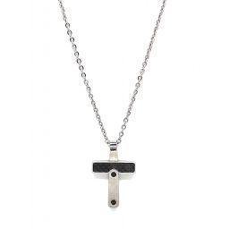 Male cross stainless steel Visetti with chain AD-KD141