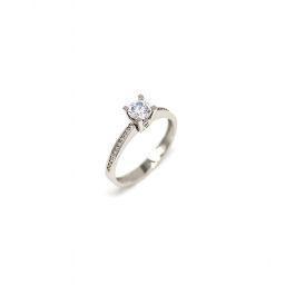 Gold ring solitaire 14K ΔΧ1027