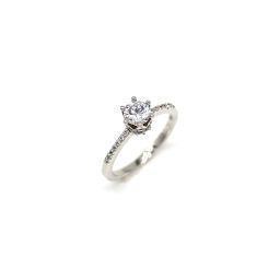Gold ring solitaire 14K ΔΧ1029
