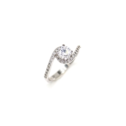 Gold ring solitaire 14K ΔΧ1030