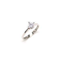 Gold ring solitaire 14K ΔΧ1032