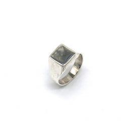 Male silver ring ΑΔ1028