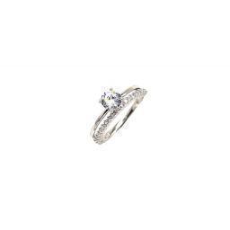Solitaire silver ring PR101