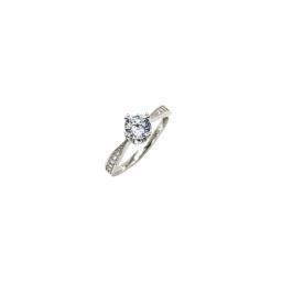 Solitaire silver ring PR113