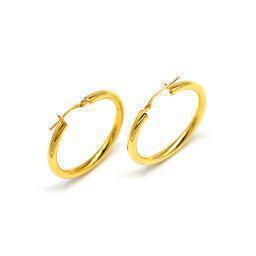 Silver hoop earring CR50326EG