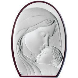 Silver icon Prince Silvero Virgin Mary with baby Jesus MA/E902-1