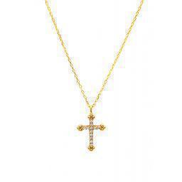 Silver necklace cross 04-07-2332G