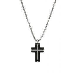 Male cross stainless steel with chain  HC9637