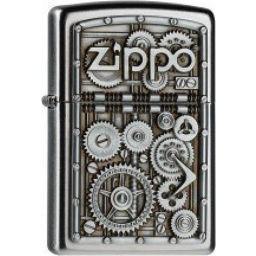 Zippo Oil Lighter Windproved Gear Wheels Emblem 4044