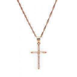 Silver necklace cross with chain AS3457RG